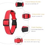 HEELE Reflective Dog Collar Soft Neoprene Padded Adjustable S Red 26-38cm view 2