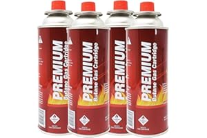 LAVOHOME Butane Fuel Canisters for Portable Camping Stoves, Gas Burners, UL Listed, 8 oz. Per Canister - Set of 4