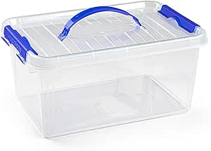 PLASTIC FORTE, Caja de almacenamiento, Transparente, 8 ...