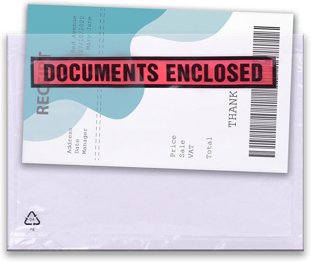 Triplast 100 x A6 Printed Documents Enclosed Wallets 158 x 110 mm