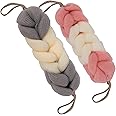 BCKENEY Bath Loofah Sponge Back Scrubber Soft Mesh Body Wash Long Lofa Exfoliator Shower Puffs for Women & Men Bath Accessories Cleaning Tool