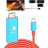 Dnkeaur Switch 2 Dock for Nintendo Switch &amp; OLED, USB C to HDMI Adapter for Nintendo Switch Dock, Type-C to HDMI Conversion Cable Replaces The Original Switch Dock Station for TV Projection Screen