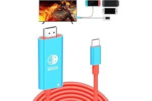 Switch 2 Dock for Nintendo Switch & OLED, USB C to HDMI Adapter Cable for Nintendo Switch Dock, Type-C to HDMI Conversion Cab