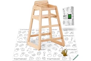 Disposable Splat Mat for Under High Chair - Tameler 30 Pack 35'' x 43'' High Chair Floor Mats for Babies, Waterproof Splash Mats, Disposable Placemats for Home & Restaurant, Baby Led Weaning Supplies