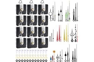 12 Pack Clock Movement Kit, Silent Quartz Clock Mechanism Replacement Set with 12 Styles Clock Hands, Clock Mechanism Parts f