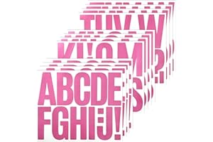 BINLINHONGO 140 Large Alphabet Stickers, 12 Sheets 3 Inch Self-Adhesive Vinyl Letters Sticker Decals for Mailboxes, Doors, Tr