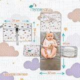 TENDS Portable XL Waterproof Folding Baby Changing Pad Diaper Bag with 6 Pockets view 2