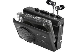 KLIM K9 Cassette Player Portable – Cassette Tape Player & Tape Recorder with Built-in Speaker & Microphone, Headphone Jack, A
