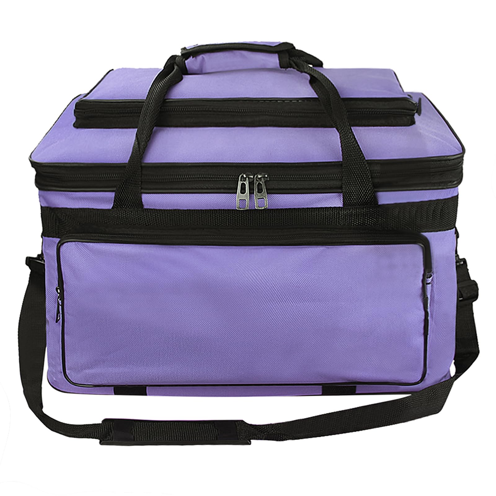 Large Waterproof Canvas Art Portfolio Bag Folding Portable Art Supplies Storage Tote Bag Students Painting Tools Carrier Box Carrying Case with Shoulder for Paintings Brushes Palette Sketchbook