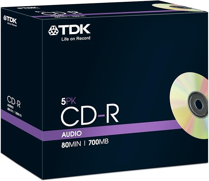 TDK CDR Audio 700MB 40x 5pk JC (T18774) Amazon.co.uk Computers