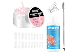 AIJIMEI Solid Builder Gel Kit With Manicure Tools for Nails 15ML 4IN1 Nail Extension Gel UV & LED Gel for Nails Long-Lasting Nail Extension Gel for Nails Manicure DIY at Home (SOLID-GEL-A4)