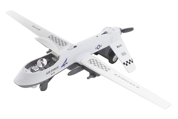 Fusine Sonic Dragon Wing Die Cast Metal Unmanned Combat Aircraft (White)