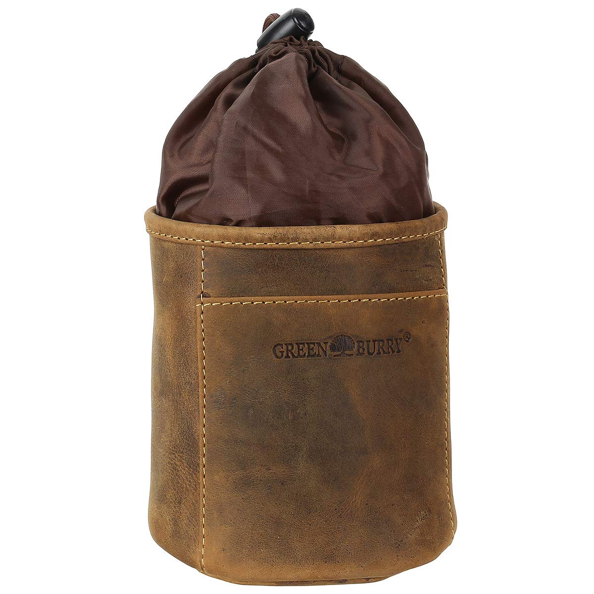 Greenburry Leather Vintage Feeding Bag, 0.5 liters, Handcrafted, Unisex