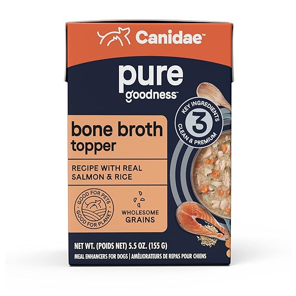CANIDAE PURE BONE BROTH TOPPER WITH REAL SALMON...