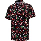 Men's Golf Polo Shirt Halloween Funny Golf Shirts for Men Performance Moisture Wicking Quick Dry Athletic Short Sleeve Shirt