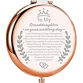UJIMS to My Granddaughter On Your Wedding Day Gifts from Grandma Grandpa Granddaughter Wedding Day Makeup Mirror (Granddaughter Wedding)