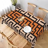 juniissl African Tablecloth Rectangle Table Cover Washable Tabletop for Kitchen Dinning Decoration 60x90inch