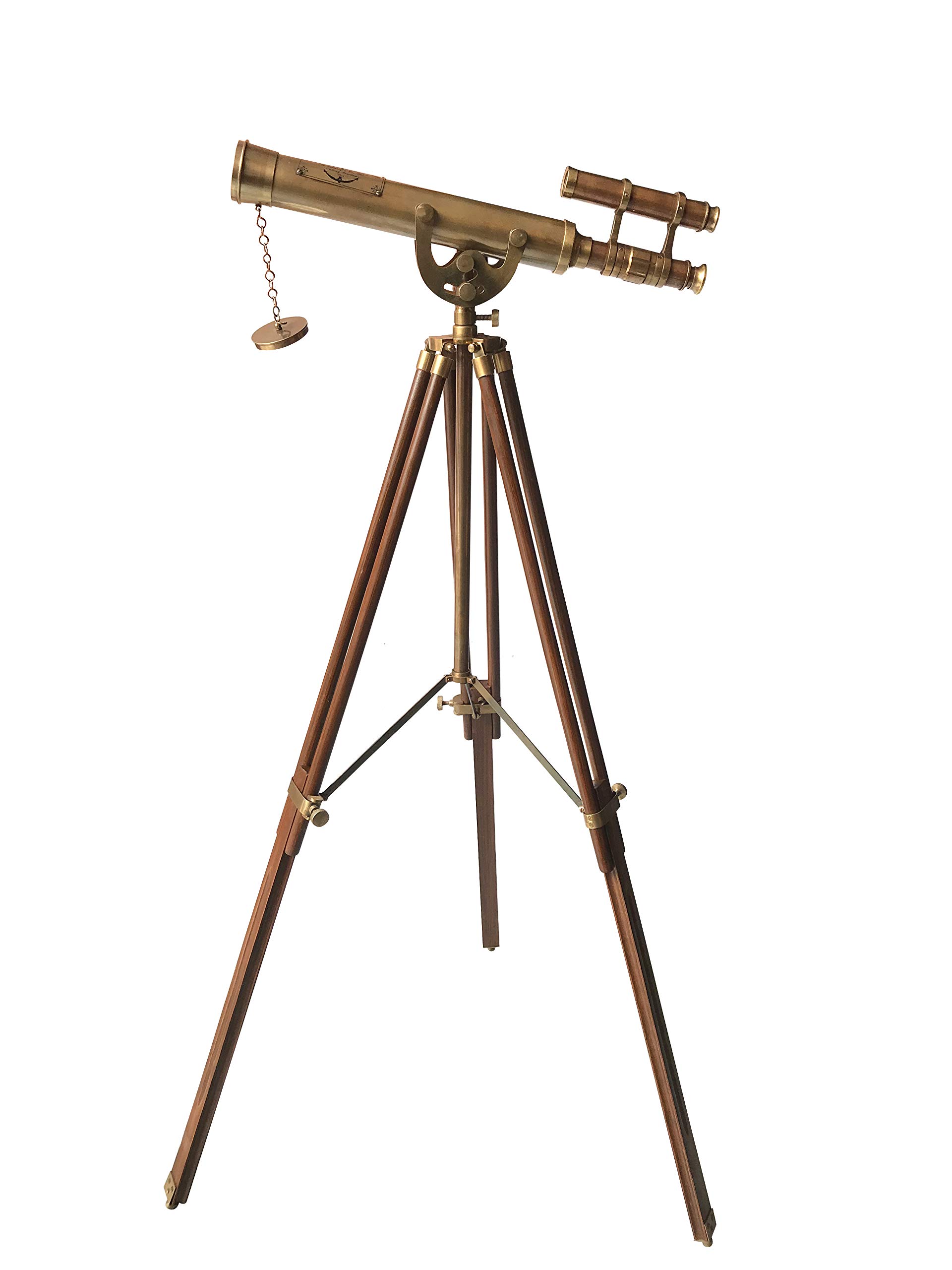 Photo 1 of Antique Brass Telescope Marine Navy Adjustable Floor Standing Brass Telescope Maritime Ship Instrument Functional Clear Vision Instrument Nautical Home Decor