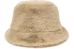 Zylioo Oversize 3XL/2XL/XL Fluffy Bucket Hat,L/M/S Faux Fur Warm Hat Petite,Large Winter Plush Fuzzy Hat for Big Heads
