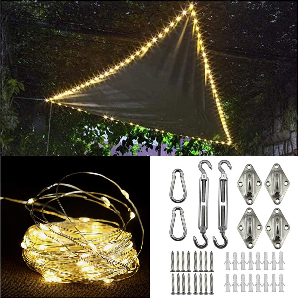 Led-sonnensegel von netto supermarkt ansehen! XIUDADA Beige Sonnensegel Mit LED Beleuchtung Aus Solarenergie