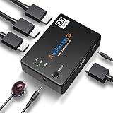 avedio Links HDMI Switch 4K@120Hz, HDMI2.1 Switch 3 in 1 Out with Remote, 8K@60Hz HDMI Switch Selector Box, Support 48Gbps, HDCP 2.3, HDR 10+, 1080P@240Hz for Xbox PS5 Roku