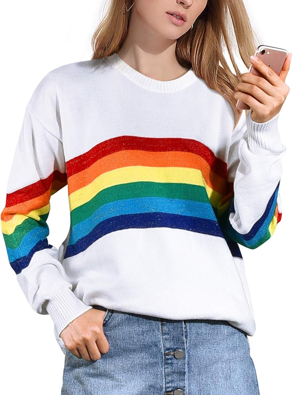 colorful striped sweater