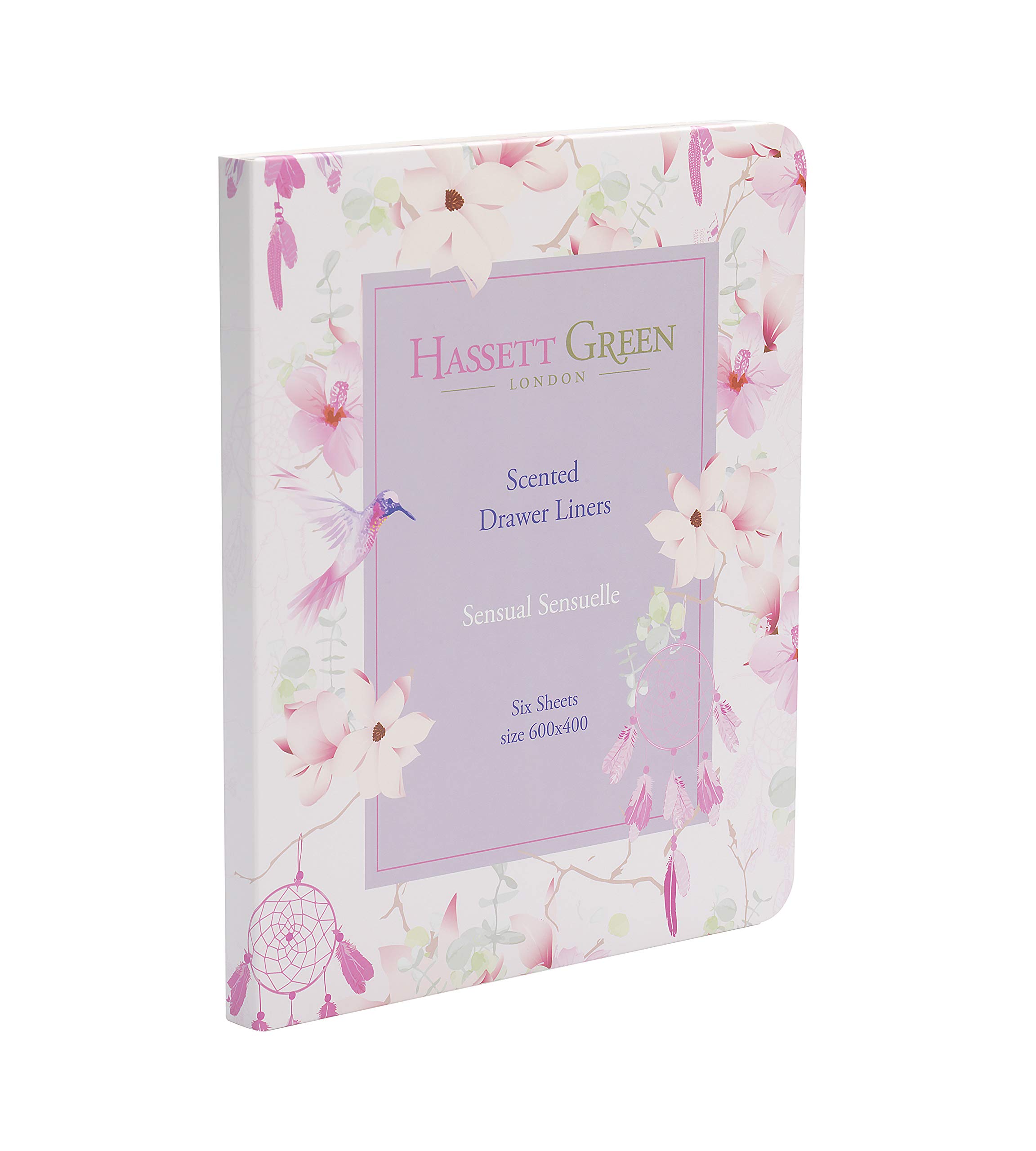 Hassett Green London - Sensual Sensuelle Scented Drawer Liners - Single Pack of 6 Sheets size 600 x 400 mm (Single)