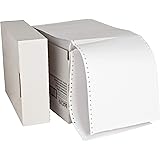 Alliance Continuous Computer Paper – 14 7/8 X 11 Inches, 1-Part, 92 Bright, 18 Lb, 1/2 Green Bar, 3,000 Sheets Per Carton