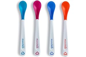 Munchkin White Hot Safety Baby Spoons, BPA Free, 4 Pack, Polypropylene