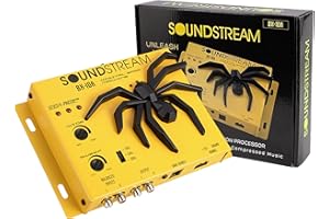 SoundStream BX-10A Bass Restoration Processor with Parametric Bass Equalizer, Digital Bass Processor for Car Audio, Balanced Inputs & Dash Mount Remote Control - Yellow