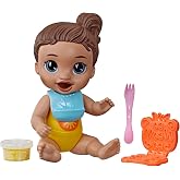 Baby Alive Dinnertime Creations, Brown Hair Doll with Play Food Accessories, 11 inches, Toys for 3+ Year Old Girls and Boys