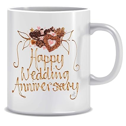 Buy Jarra Printed Coffee Mugs Happy Wedding Anniversary