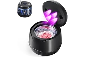 AUSSNICE Ultrasonic U-V Cleaner for Dentures, Retainer, Mouth Guard, Aligner, Whitening Trays, Toothbrush Head, 45kHz Ultrasonic Retainer Cleaner Machine for All Dental Appliances, Jewelry, Diamonds