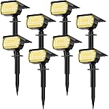 Solar Spot Lights Outdoor, [8 Pack/57 LED] 2-in-1 Solar Landscape Spotlights, 3 Modes IP65 Waterproof Dusk to Dawn Solar Powe