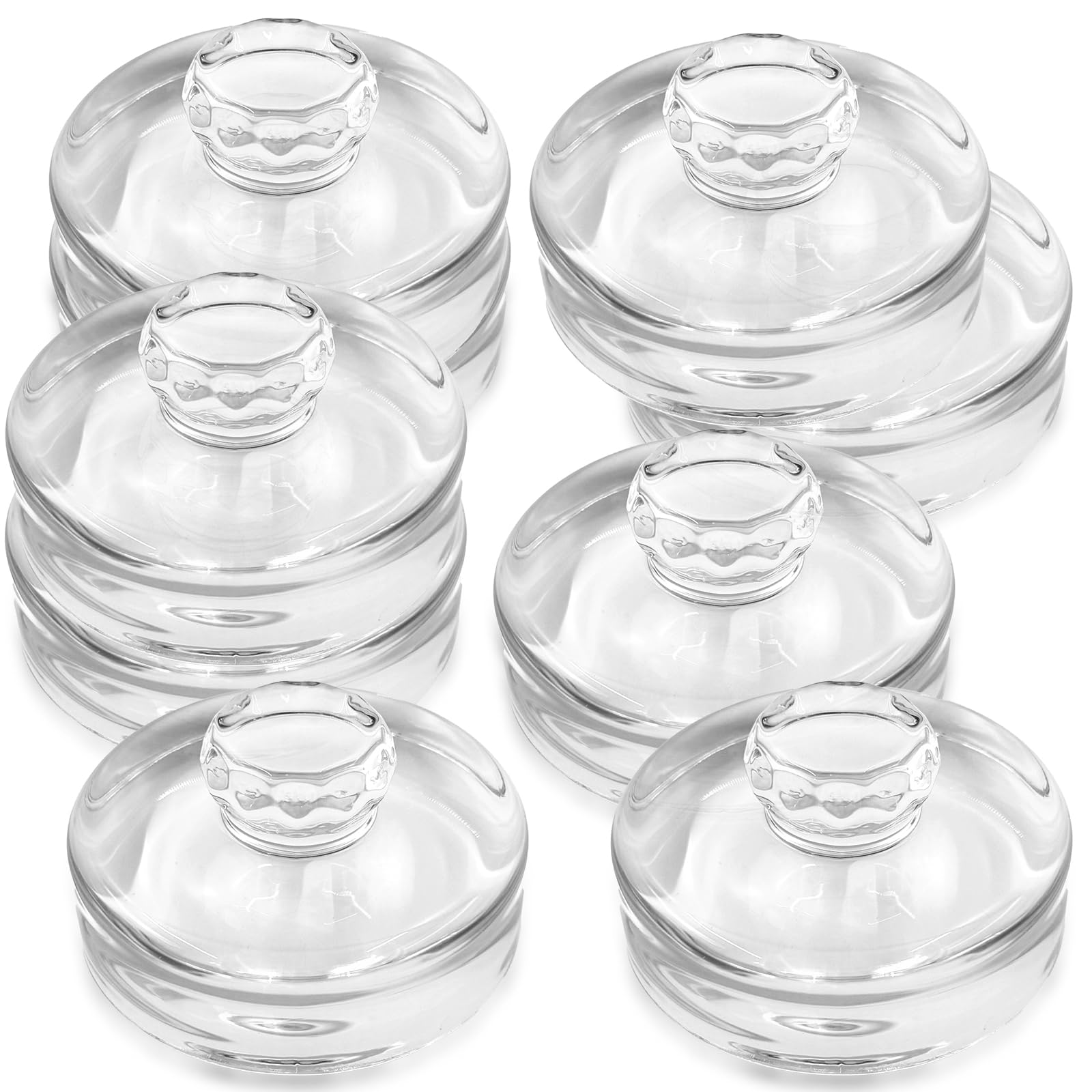 Photo 1 of Nexboraque 9 Pack Fermentation Glass Weights with Easy Grip Handles, Clear Canning Weights and Pickling Glass Weight for Wide Mouth Mason Jars, Fermenting Kit, Kimchi, Sauerkraut