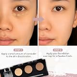 Dermaflage Full Coverage Concealer Palette 3 Colors Waterproof Cream Brush view 3