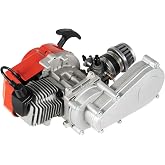 49cc 50cc 2 Stroke Racing Engine Motor, Dirt Bike Engine, 7000RPM Gasoline Engine Single Cylinder Pull Rope Start Motor for Pocket Bike Mini Dirt, Dirt Bike Pocket Bike ATV Scooters
