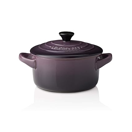 LE CREUSET Mini COCOTTE, Cerámica, Cassis, 10 cm