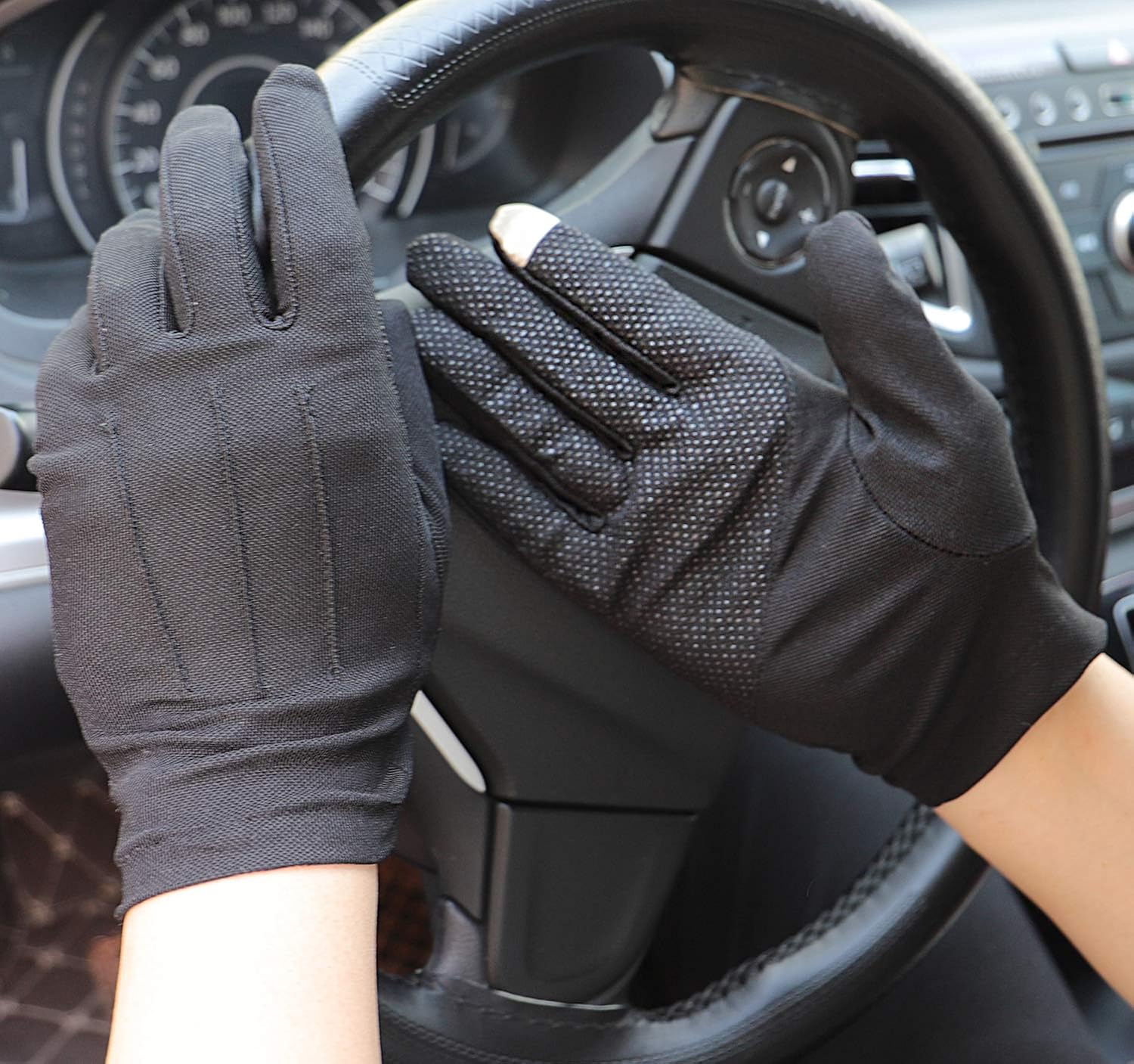 Bienvenu Driving Gloves for Men, Non Slip Touchscreen, Summer Sun Protection Gloves, Black: Clothing