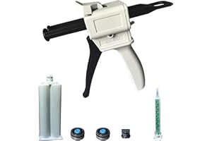 ANQUANHEPRO Dispenser Gun, 50ml Dispensing Gun Kit Impression Mixing Dispensing Dispenser AB Gun 1:1/1:2/10:1 or 55ML Single (50ML-1:1)
