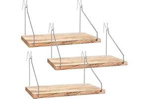 ONSOGI Fabric Wall Cubicle Shelf with Hooks for Work Decor, 11.8' Wooden Cubicle Organizer Storage Shelf with Hangers Cubicle Accessories for Women Men Desk, 3 Pack