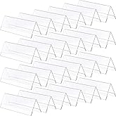 24 Pack Clear Plastic Name Plates for Desk 8.5 x 3 Acrylic Wall Name Plate Holder Desk Sign Frame for Table Display Blank Nameplate for Office Business Conference Meetingroom Student School Classroom