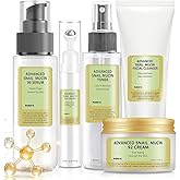 Collagen Skincare Set For Teen Girl, Anti Wrinkle & Repair Face Skin Care Gift Set With Face Wash, Toner, Serum, Face Cream, Eye Cream, 5PCS Peptides Facial Kit Travel Size For Women.