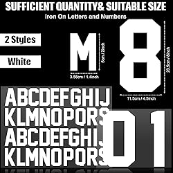 Outus 18 Sheets 216 Pcs Iron on Letters and Numbers