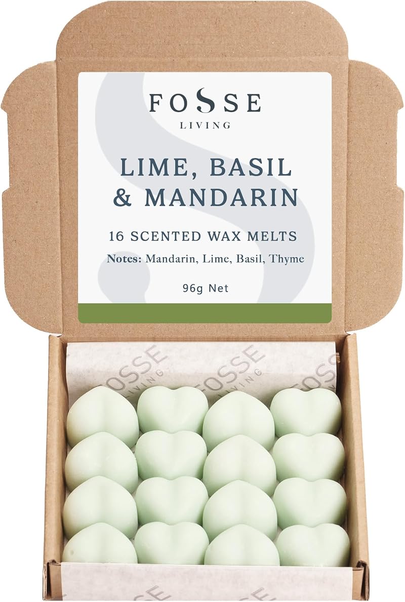 Fosse Living Lime Basil & Mandarin Soy Wax Melts 16 Pack UK Handmade