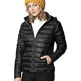 Lock and Love Women's Ultra Light Weight Packable Down Jacket with Removable Hoodie