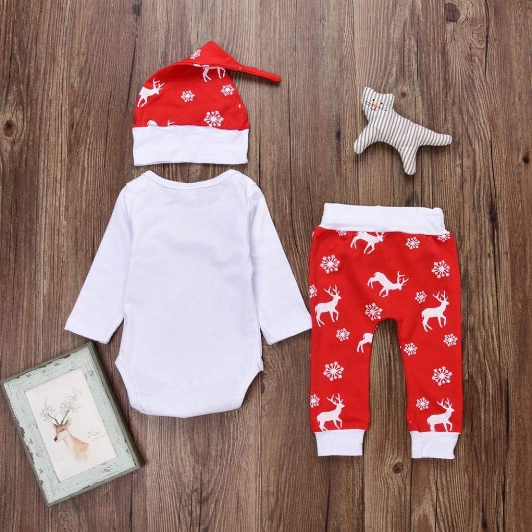 Ensembles Vetements Bonnet Ccaat Ensemble Bebe Fille Noel Enfant Vetement Bebe Fille Hiver Combinaison Pyjama Fille Mode Body Tops A Manche Longue Bebe Garcon Barboteuse Pantalons