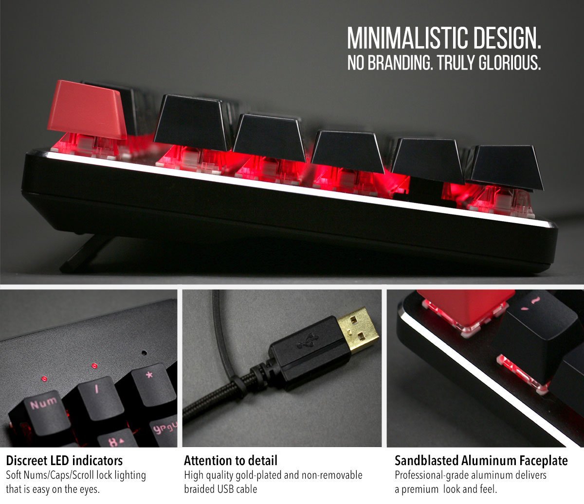 Glorious Custom Gaming Keyboard - GMMK 85% Percent TKL - USB C Wired Mechanical Keyboard - RGB Hot Swappable Switches & Keycaps - Black Metal Top Plate