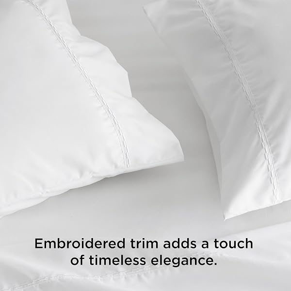 BEDSURE BED SHEETS WITH SIDE POCKET, KING SHEET SET UP TO 16″ DEEP POCKET, WRINKLE-RESISTANT, SOFT & BREATHABLE, 120GSM FINE BRUSHED POLYESTER SHEETS KING BED SHEETS, WHITE
