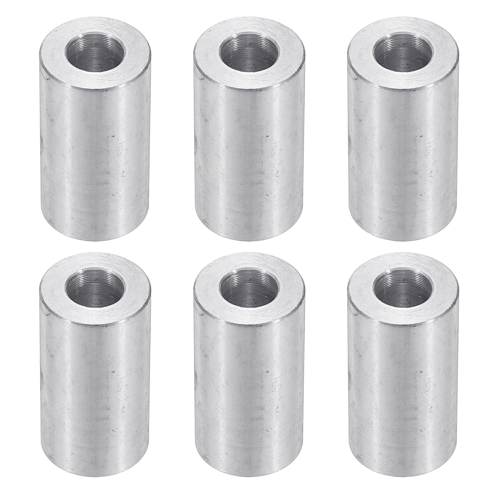 PATIKIL M8 Aluminum Spacers, 6pcs 5/16" x 5/8" Round Metal Spacers for 5/16 or M8 Screw Bolts, Unthreaded Standoff Bushing 1 3/16"L, 8.2x16x30mm